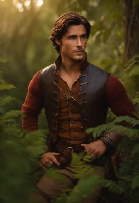 Jacob Rott como Flynn Rider do filme Enrolados