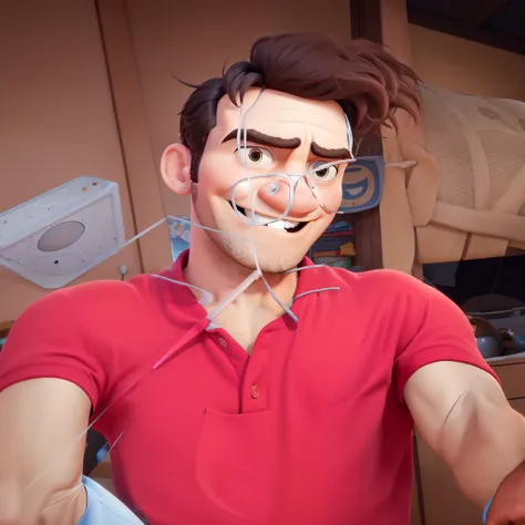 Um homem estilo disney Pixar, alta qualidade, melhor qualidade