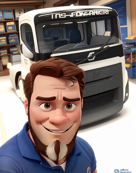 Um homem branco estilo Disney Pixar, alta qualidade, melhor qualidade