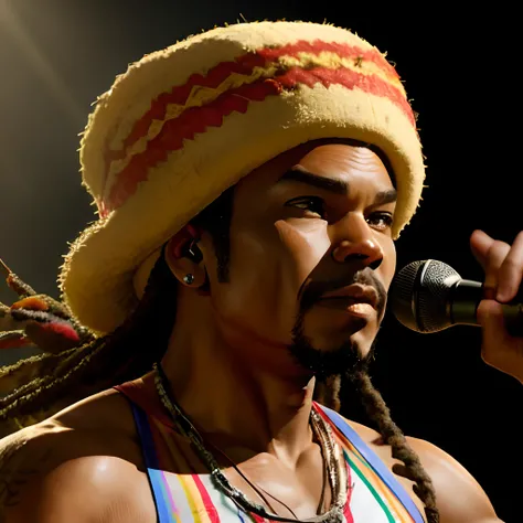 Imagens do artista Carlinhos Brown