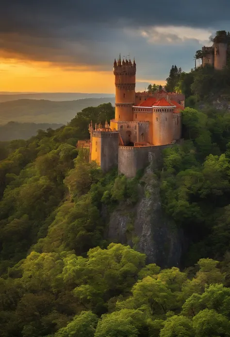 um castelo no meio da floresta