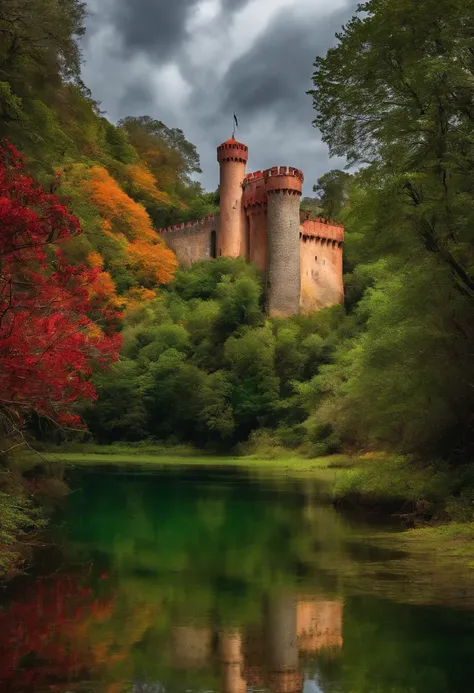 um castelo no meio da floresta