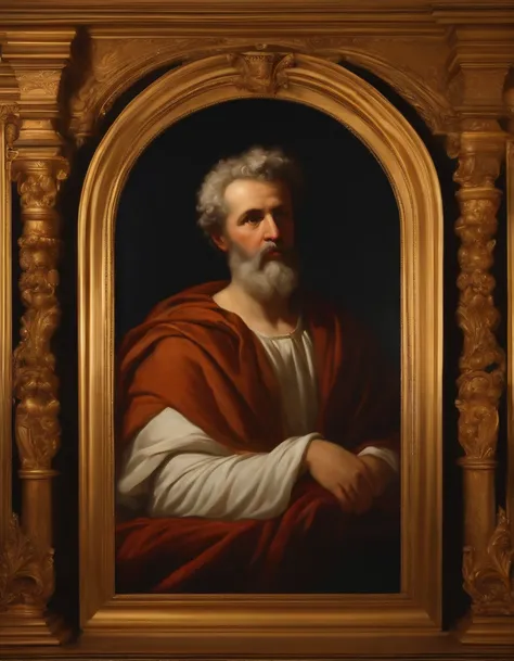 neoclassical oil paiting of the stoic philosopher Aristóteles