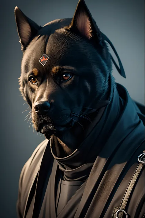 person ninja dog realistic detailed