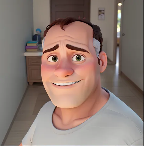 Homem ruivo estilo pixar, alta qualidade, melhor qualidade