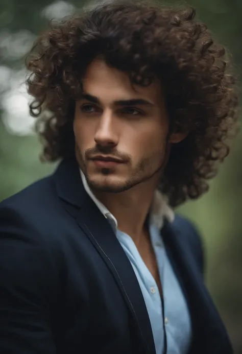 Man with curly hair