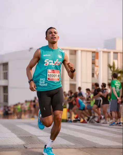 Theres a man running in a race with a crowd watching, Directed by: Felipe Seade, tjalf sparnaay 8 k, Corrida de Maratona, Correndo, three people running a marathon, sao paulo, fotografia de edesportoe, running sequence, Directed by: Emerson Silva, acabamen...