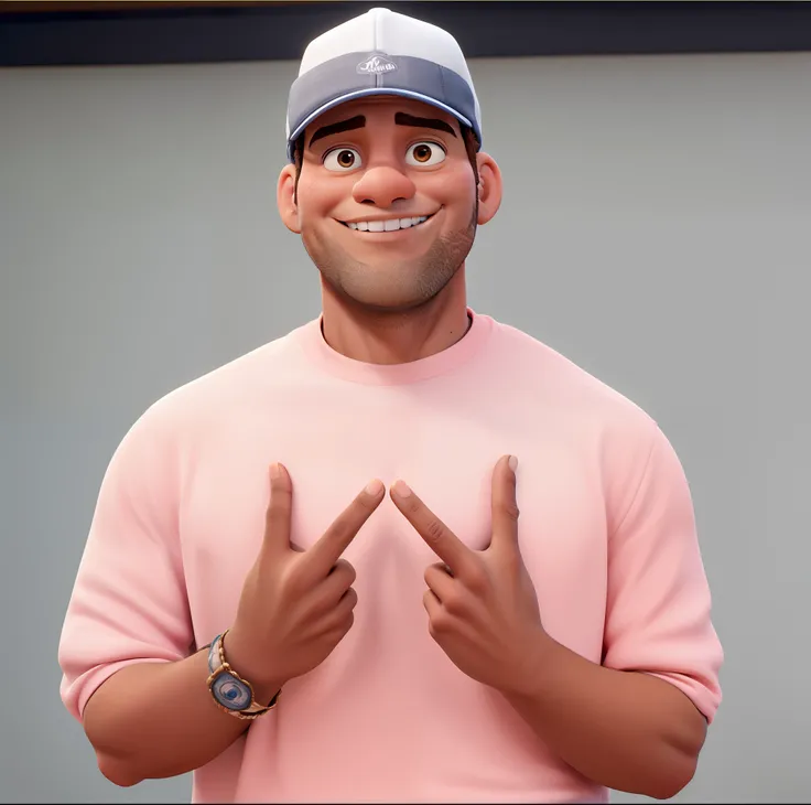 Um homem morena com estilo disney pixar, alta qualidade, melhor qualidade