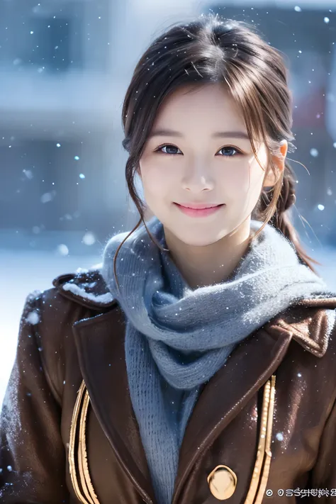 (8K, Raw-Photo, best qualtiy, tmasterpiece:1.2),(realisticlying, photograph realistic:1.4),(Highly detailed CG Unity 8k wallpaper),(Round face: 1.5), (detailed pupil:1.3),((Beautiful female soldier in front of snow mountain valley Wrangler Nuvicon)) ,(Youn...