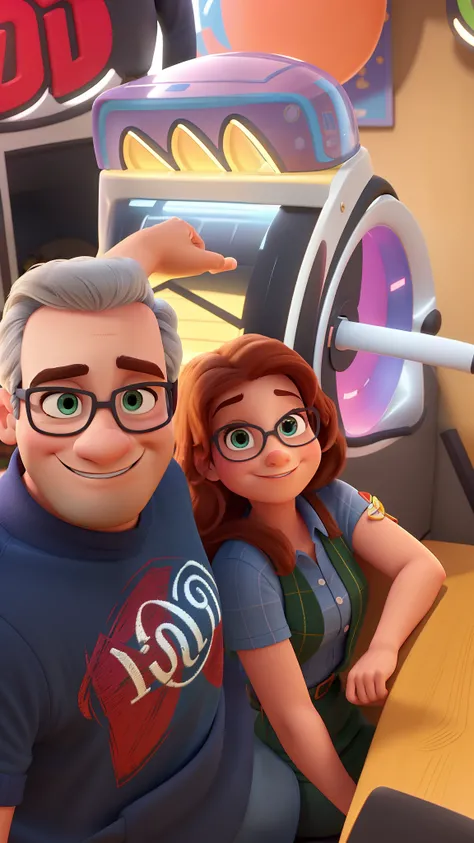 Um homem e uma mulher no estilo disney pixar , alta qualidade, melhor qualidade