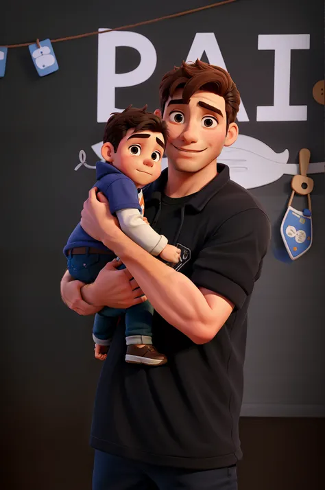 A man and his baby son.