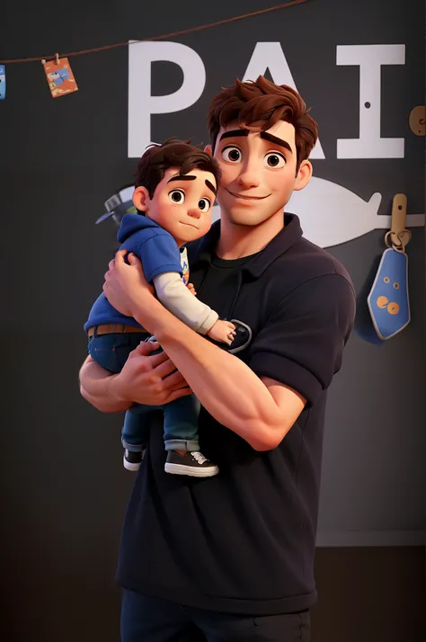 A man and his baby son.