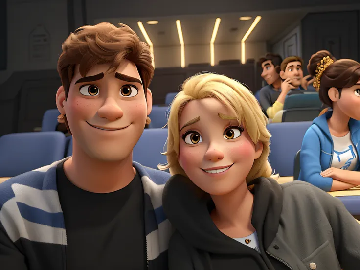 casal, fine strokes, estilo disney pixar, alta qualidade, melhor qualidade