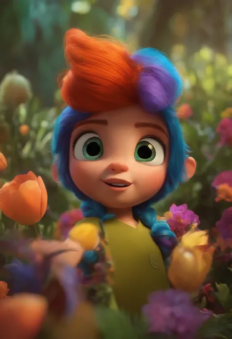 Criar um personagem no estilo pixar dentro de um jaleco. personagem loira