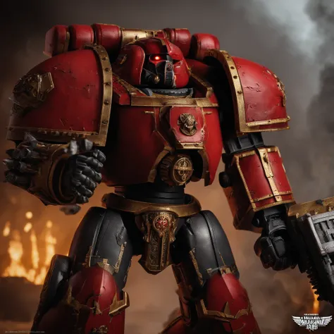 Warhammer 40k dreadnought cores dourado e vermelho