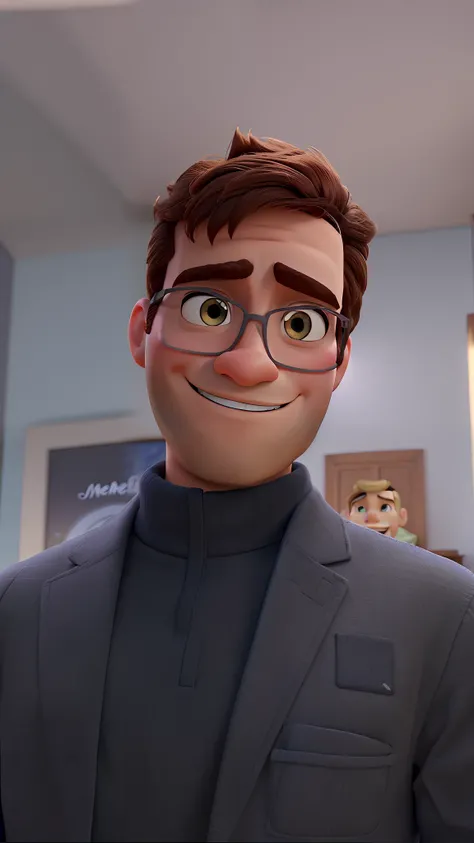 Um homem estilo disney pixar, alta qualidade, melhor qualidade.