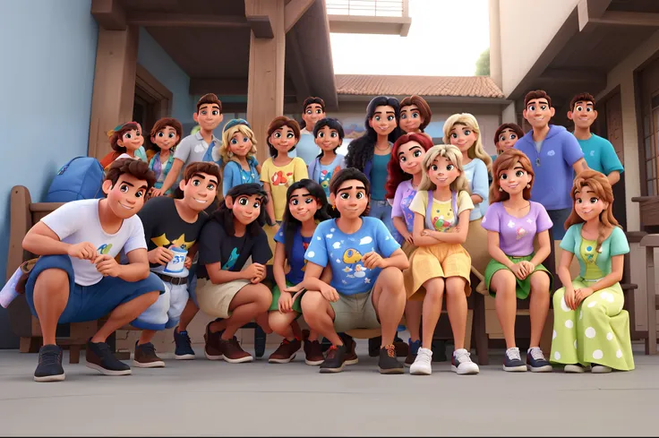 Pessoas estilo disney pixar, alta qualidade, melhor qualidade