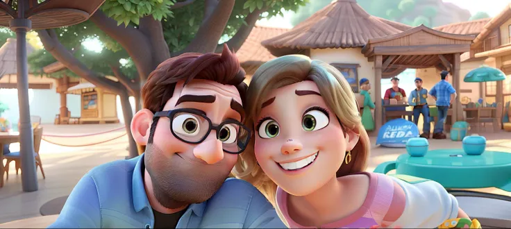 Mulher e homem estilo Disney pixar ,alta qualidade,melhor qualidade