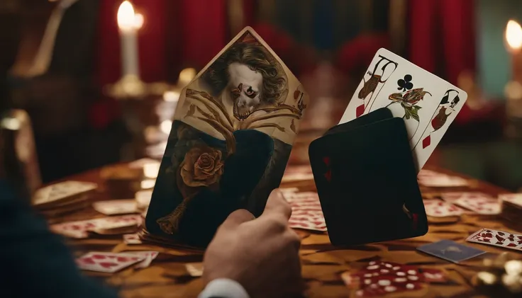 Coringa jogando cartas