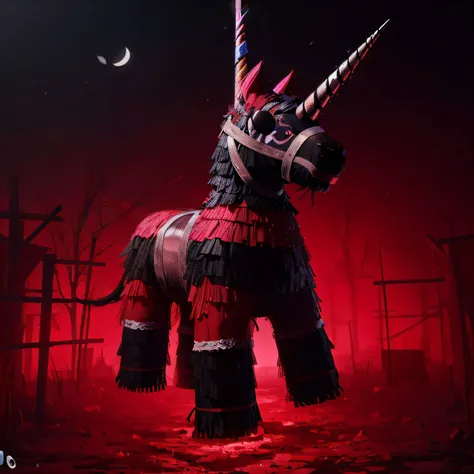 A DARK DEMONIAN UNICORN PIÑATA