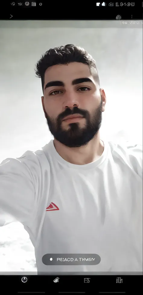 Arafed man taking a selfie with a camera phone, Emad Mostaque, foto de perfil profissional, Aykut Aydogdu, foto de perfil headshot, com uma barba pequena, imagem de qualidade muito baixa, Alex, Mohamed Reda, low quality video, Elias Chatzoudis, Ahmad Merhe...