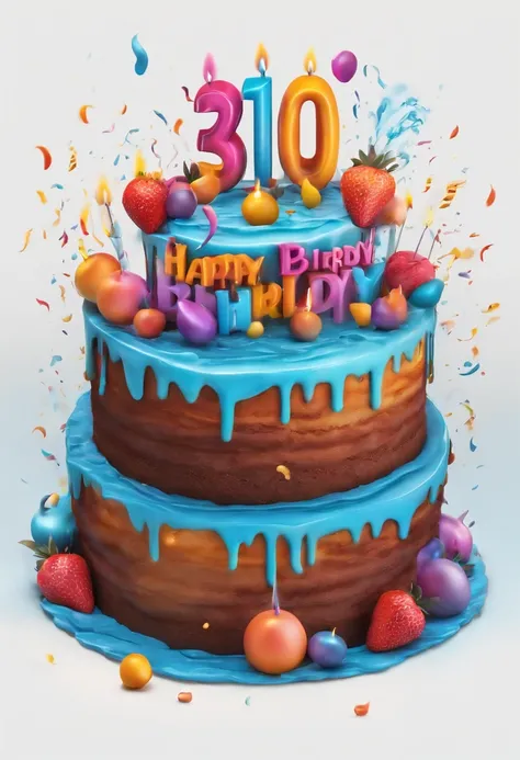 Text, "Happy Birthday Stevan " in three lines, one word per line, no spaces, creative colorful sign made of watter and smoke, black background, artistic,ultra realistic, splash effect, incredible details, rich colors, high quality, in the style of Dan Mumf...