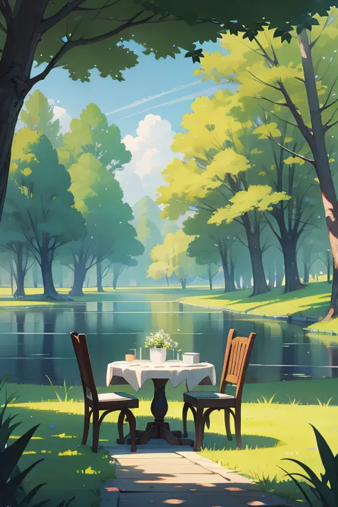 Idyllic，No one，There was nothing on the white table