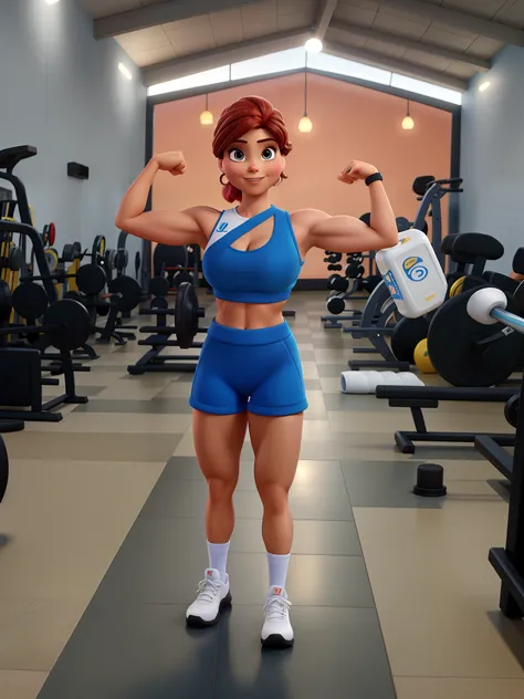 MULHER E FITNESS COM CABELOS ESCUROS E OLHOS ESCUROS DISNEY PIXAR. alta qualidade melhor qualidade