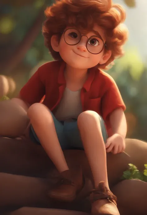 Image of a boy for a story in a YouTube video in Pixar format, Hes the little allabester, Hes the class leader, Hes outgoing, Playful and gets up for a lot of things, cabelo curto