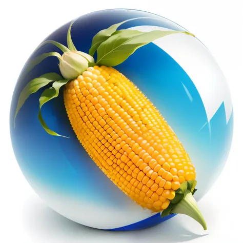 corn on the cob but it’s a sphere white background