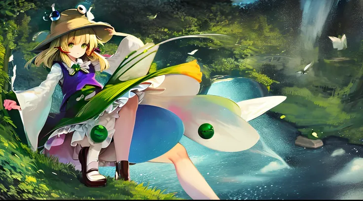 Suwako Moriya, touhou project, hat with frog eyes