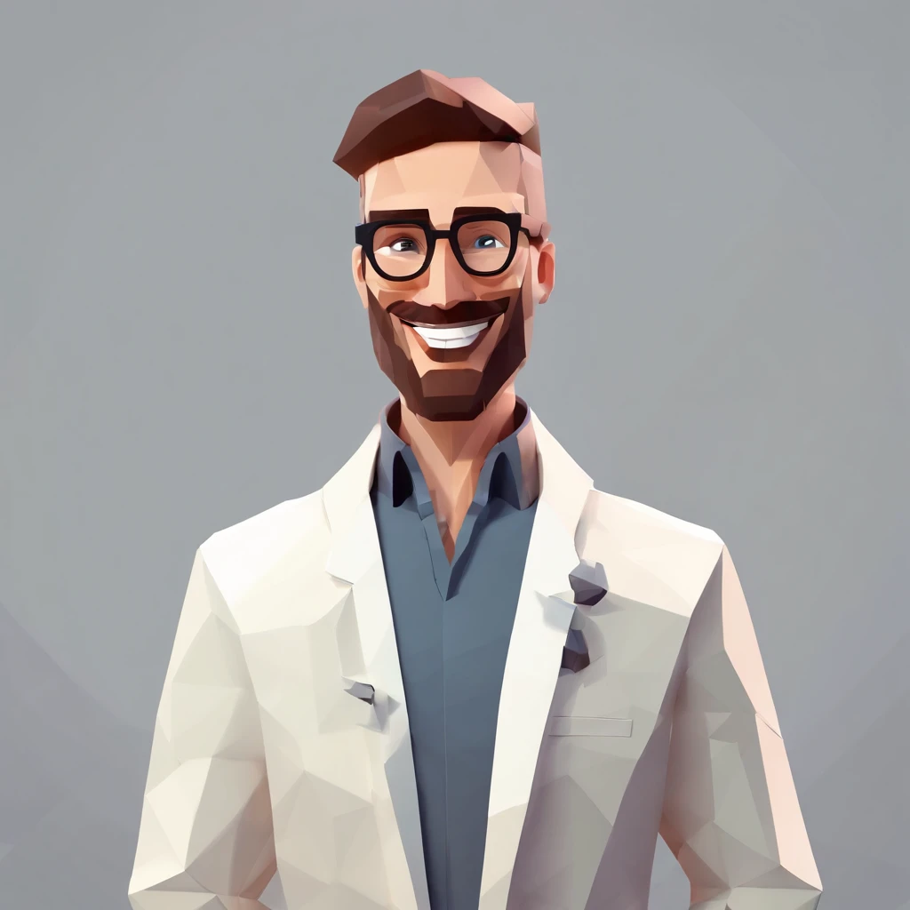 Create a poster in the style of Disney PIXAR 8k movies, The setting must be a beautiful hospital pharmacy where Pharmacist is smiling, o ambiente e com cores claras e tons de azul, ample space. A imagem principal deve ser de uma homem de 28 anos, Um belo h...