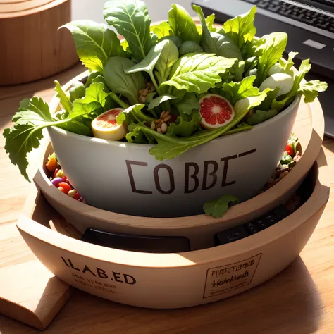 salad　herb　lettuce　desk