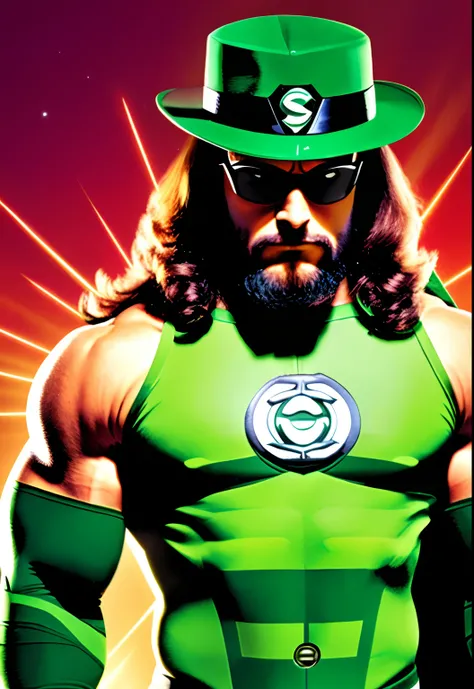 Macho Man Randy Savage as DC Comics Green Lantern