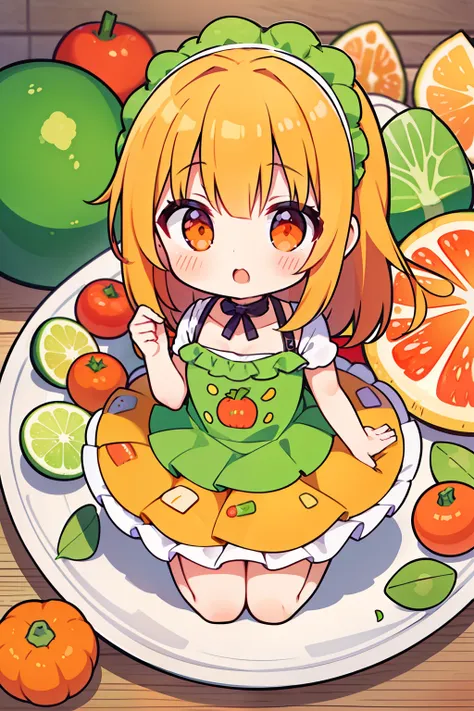 ((masutepiece:1.4, best quality)), ((masutepiece, best quality)),illustration,(1girl in:1.5)(verdure:1.5),(vegetable mascot cost...