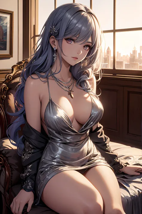 ((masterpiece, best quality)),
St. Louis (luxury wheels) (Azur Lane), Highres, highest quality, illustration, cinematic light, ultra detailed, detailed face, (detailed eyes), best quality, hyper detailed, masterpiece, (detailed face), large breasts, hair o...