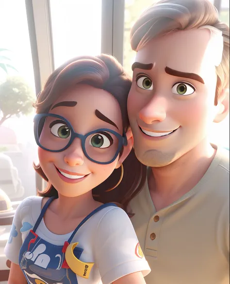 Mulher e homem estilo Disney pixar ,alta qualidade,melhor qualidade