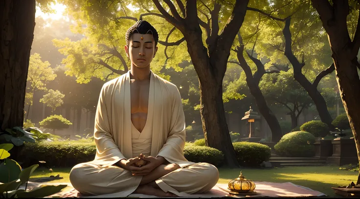 Explanation:
In this captivating thumbnail, we want to capture the essence of Gautam Buddhas enlightening moment under the Bodhi tree. The central focus of the image will be on Gautam Buddha, sitting cross-legged under the serene shade of a massive, ancien...