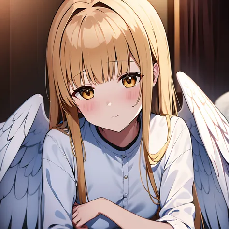 masuter piece, Best Quality, 超A high resolution, top-quality, Anime style, Mahiru Shiina, Angel Next Door, Angel wings grow