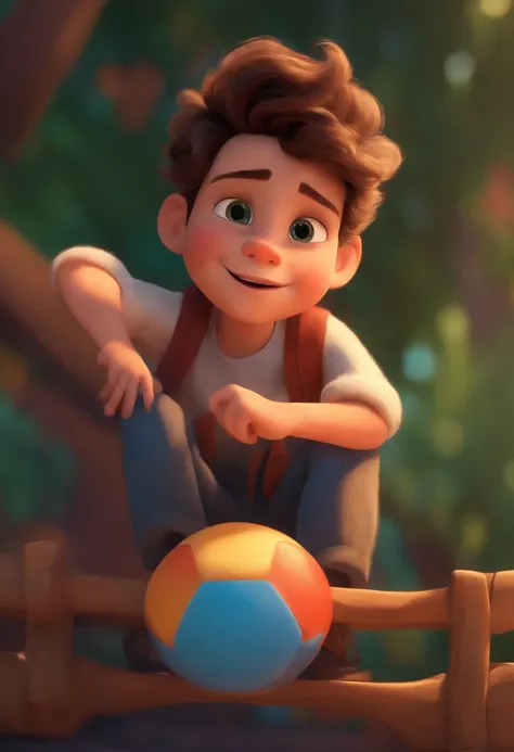 Image of a boy for a story in a YouTube video in Pixar format, Hes the little allabester, Hes the class leader, Hes outgoing, Playful and gets up for a lot of things