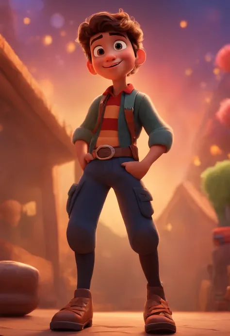 Image of a boy for a story in a YouTube video in Pixar format, Hes the little allabester, Hes the class leader, Hes outgoing, Playful and gets up for a lot of things