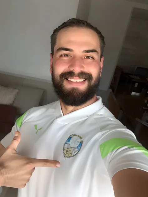 there is a man with a beard and a white shirt giving a thumbs up, duncan fegredo, icaro carvalho, camilo gc, carmelo blandino, 8k selfie photograph, gui guimaraes, andrea rocha, caio santos, dan dos santos, david rios ferreira, alexandre ferra, Henry Alvim...