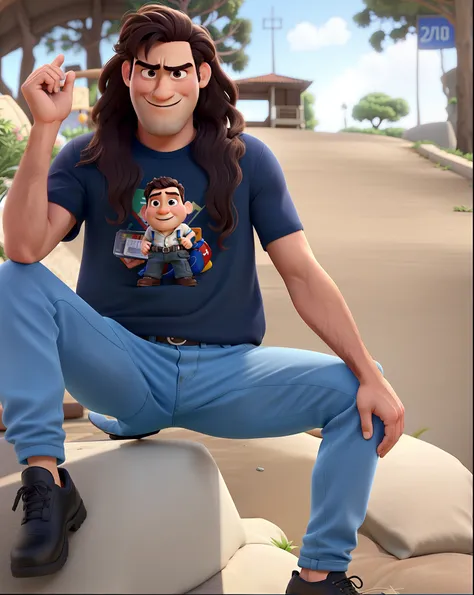 Um homem estilo pixar em alta qualidade