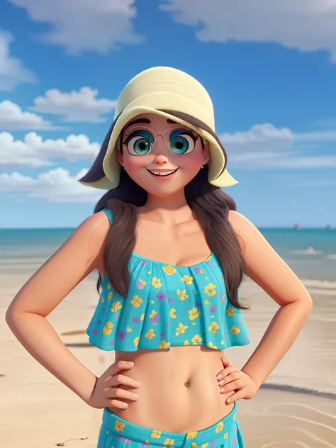 A Disney Pixar-style garota, alta qualidade, melhor qualidade