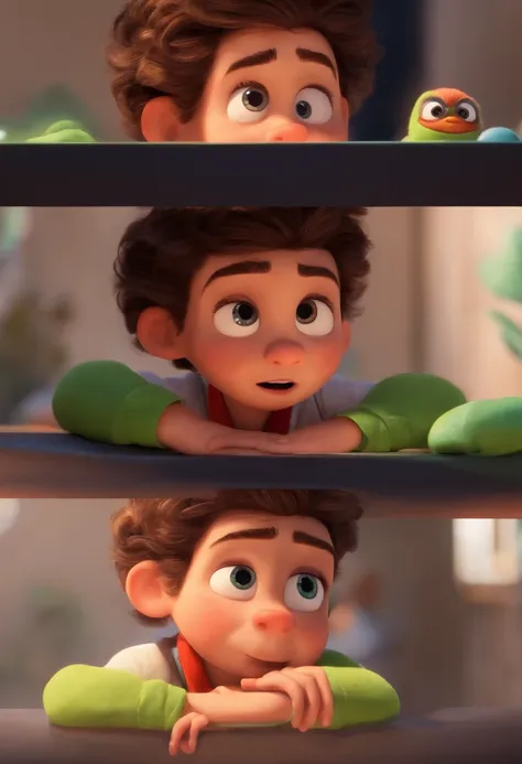 Image of a boy for a story in a YouTube video in Pixar format, Hes the little allabester, Hes the class leader, Hes outgoing, Playful and gets up for a lot of things