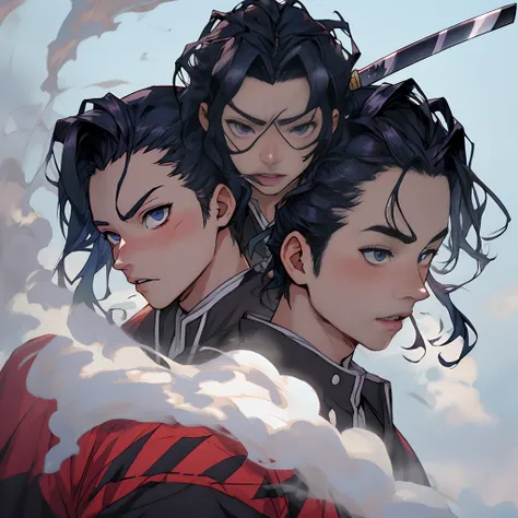 demon hunter, katana azul, Mist Breathing, kimetsu no yaiba