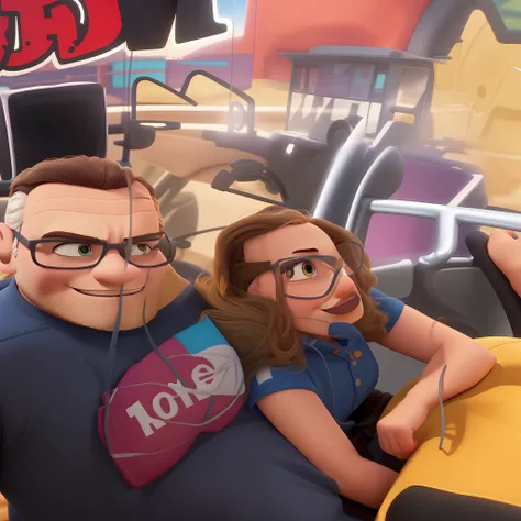 Um homem e uma mulher no estilo disney pixar , alta qualidade, melhor qualidade