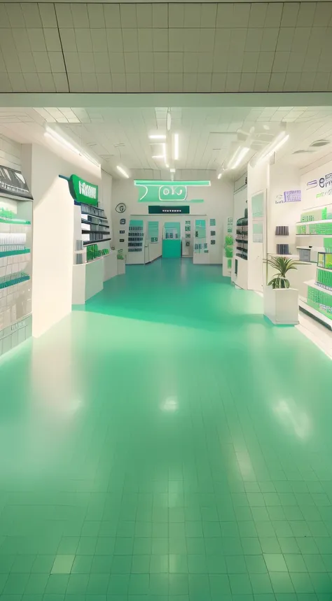 According to this picture to generate a dream core store picture, dream core, store, the stores name is called mouth mouth store, the store display is some electronic products, there is a plaque written on the "mouth mouth store", the store left and right ...