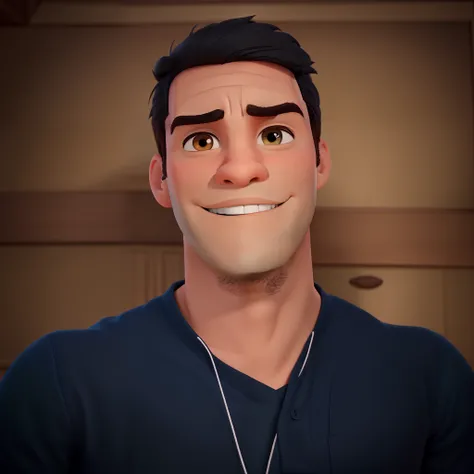 Um homem estilo Disney pixar, alta qualidade, melhor qualidade