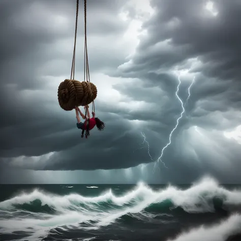 Hanging on by a rope in a storm